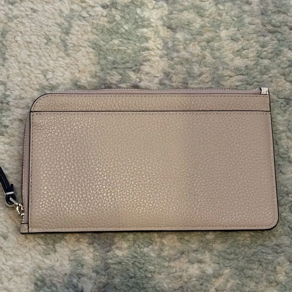 Kate Spade Taupe Card Holder and Wallet